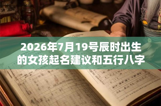 2026年7月19号辰时出生的女孩起名建议和五行八字！