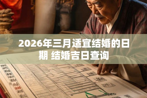 2026年三月适宜结婚的日期 结婚吉日查询