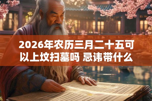 2026年农历三月二十五可以上坟扫墓吗 忌讳带什么肉食