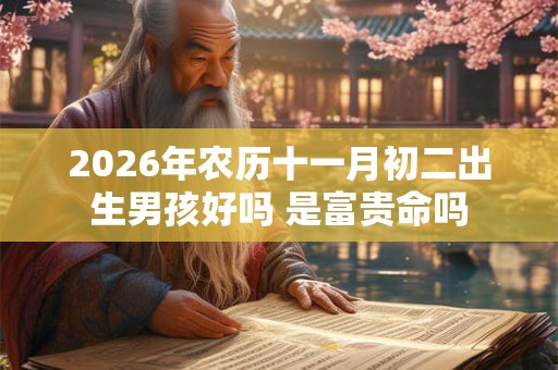 2026年农历十一月初二出生男孩好吗 是富贵命吗