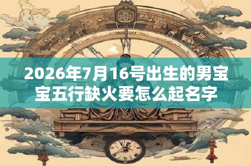 2026年7月16号出生的男宝宝五行缺火要怎么起名字 2026年7月16号出生的男宝宝五行缺火要怎么起名字