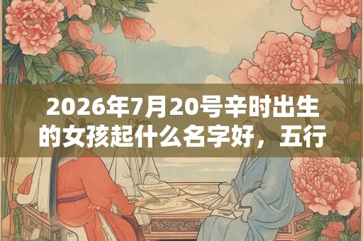 2026年7月20号辛时出生的女孩起什么名字好，五行是什么？