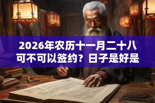 2026年农历十一月二十八可不可以签约？日子是好是坏？