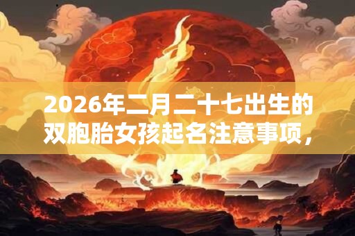 2026年二月二十七出生的双胞胎女孩起名注意事项，五行属什么