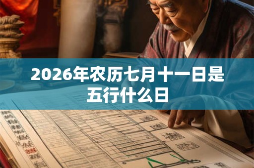 2026年农历七月十一日是五行什么日