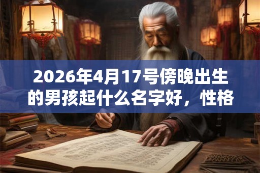2026年4月17号傍晚出生的男孩起什么名字好，性格怎么样？