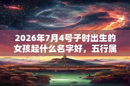 2026年7月4号子时出生的女孩起什么名字好，五行属什么