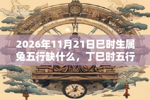 2026年11月21日巳时生属兔五行缺什么，丁巳时五行缺什么