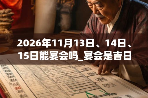 2026年11月13日、14日、15日能宴会吗_宴会是吉日吗 2026年11月13日、14日、15日能宴会吗_宴会是吉日吗