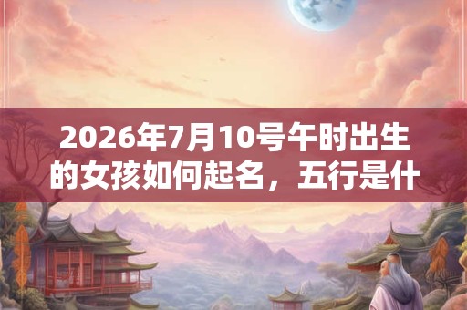 2026年7月10号午时出生的女孩如何起名,五行是什么? 2026年7月10号午时出生的女孩如何起名,五行是什么?