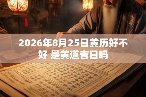 2026年8月25日黄历好不好 是黄道吉日吗