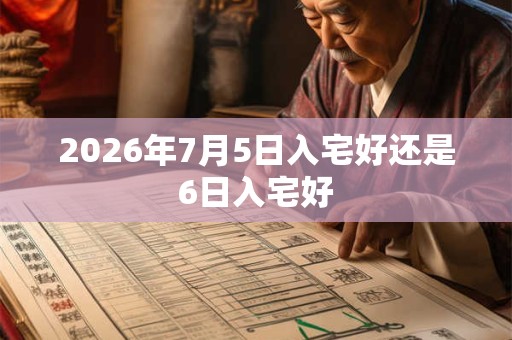 2026年7月5日入宅好还是6日入宅好