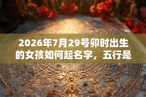 2026年7月29号卯时出生的女孩如何起名字，五行是什么？