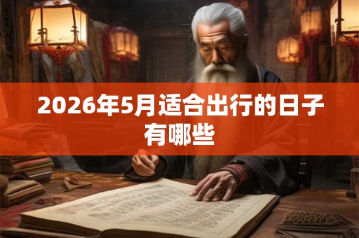 2026年5月适合出行的日子有哪些