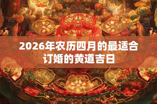 2026年农历四月的最适合订婚的黄道吉日