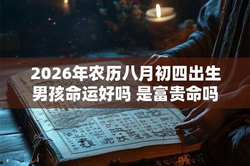 2026年农历八月初四出生男孩命运好吗 是富贵命吗