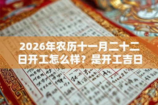 2026年农历十一月二十二日开工怎么样？是开工吉日吗？