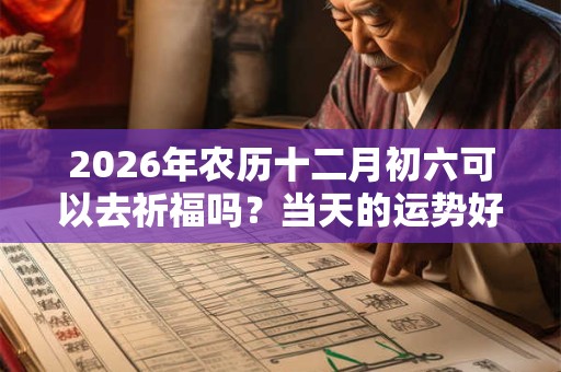 2026年农历十二月初六可以去祈福吗？当天的运势好吗？