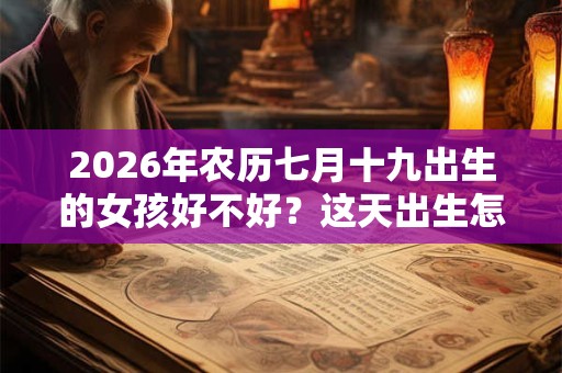 2026年农历七月十九出生的女孩好不好？这天出生怎么样？