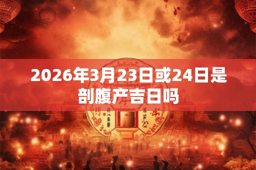2026年3月23日或24日是剖腹产吉日吗