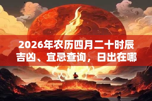 2026年农历四月二十时辰吉凶、宜忌查询，日出在哪个时辰？