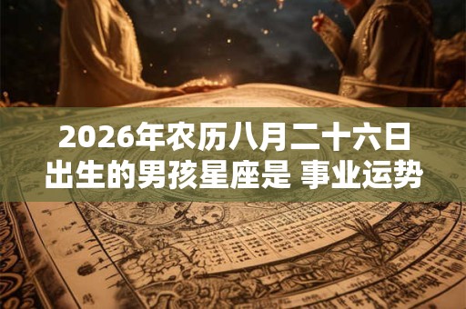 2026年农历八月二十六日出生的男孩星座是 事业运势好吗
