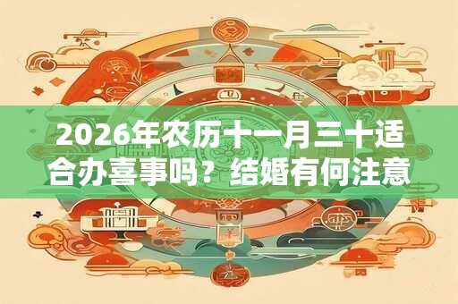 2026年农历十一月三十适合办喜事吗？结婚有何注意事项？