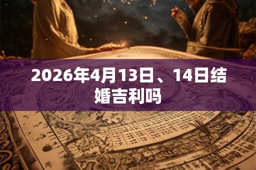 2026年4月13日、14日结婚吉利吗