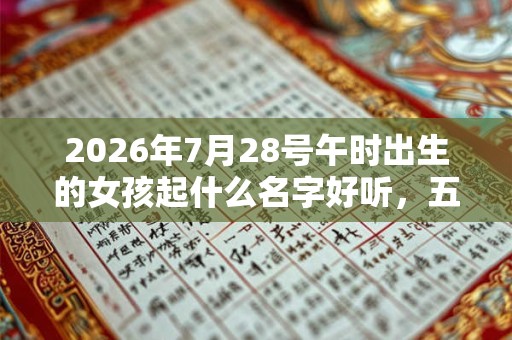 2026年7月28号午时出生的女孩起什么名字好听，五行是什么？
