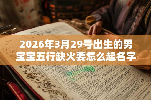2026年3月29号出生的男宝宝五行缺火要怎么起名字