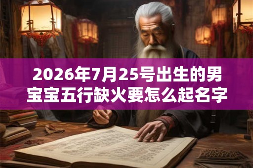 2026年7月25号出生的男宝宝五行缺火要怎么起名字
