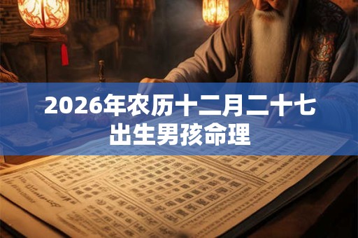 2026年农历十二月二十七出生男孩命理