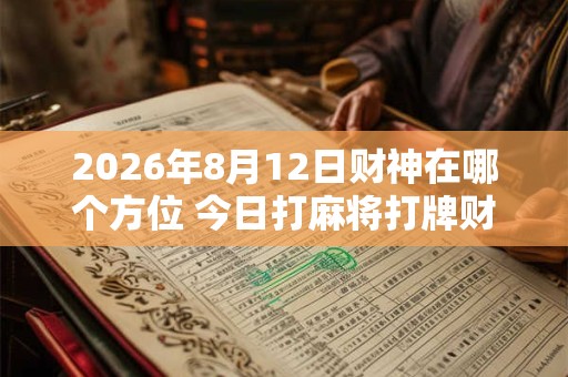 2026年8月12日财神在哪个方位 今日打麻将打牌财运方位! 2026年8月12日财神在哪个方位 今日打麻将打牌财运方位!