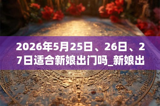 2026年5月25日、26日、27日适合新娘出门吗_新娘出门吉利吗