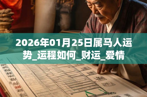 2026年01月25日属马人运势_运程如何_财运_爱情 2026年01月25日属马人运势_运程如何_财运_爱情