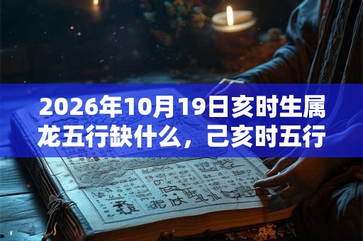 2026年10月19日亥时生属龙五行缺什么，己亥时五行缺什么