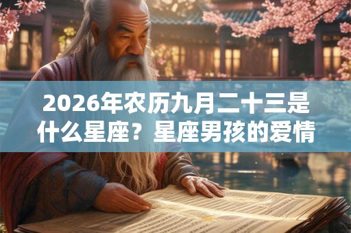 2026年农历九月二十三是什么星座？星座男孩的爱情怎么样？