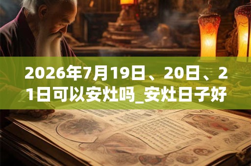 2026年7月19日、20日、21日可以安灶吗_安灶日子好吗