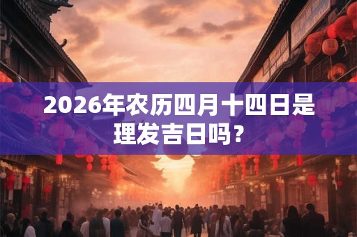 2026年农历四月十四日是理发吉日吗？