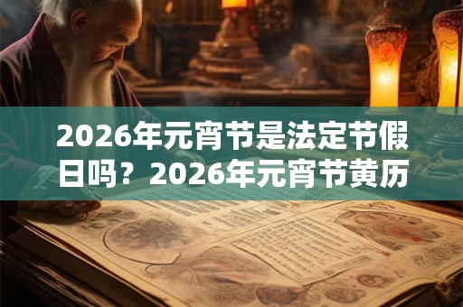 2026年元宵节是法定节假日吗？2026年元宵节黄历如何？