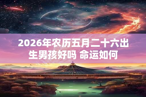 2026年农历五月二十六出生男孩好吗 命运如何