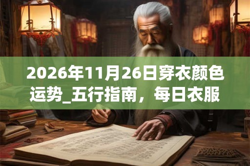 2026年11月26日穿衣颜色运势_五行指南,每日衣服颜色幸运色 2026年11月26日穿衣颜色运势_五行指南,每日衣服颜色幸运色