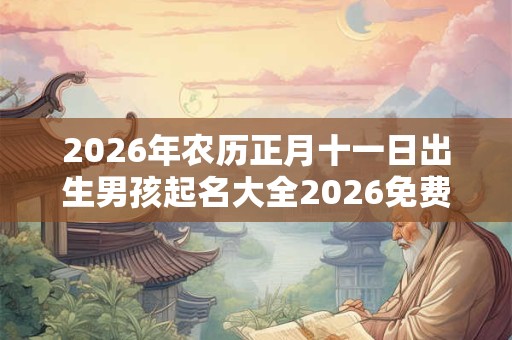 2026年农历正月十一日出生男孩起名大全2026免费