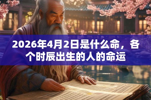 2026年4月2日是什么命,各个时辰出生的人的命运 2026年4月2日是什么命,各个时辰出生的人的命运