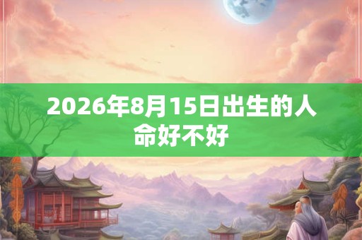 2026年8月15日出生的人命好不好 2026年8月15日出生的人命好不好