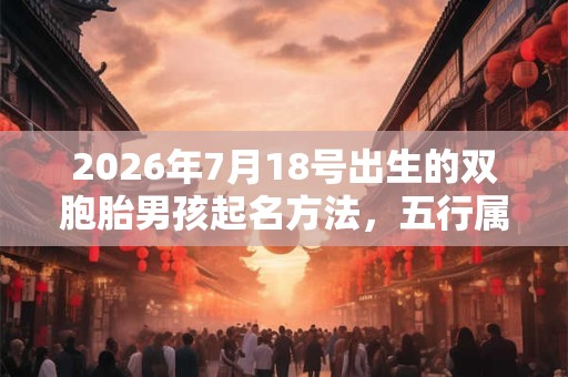2026年7月18号出生的双胞胎男孩起名方法,五行属什么 2026年7月18号出生的双胞胎男孩起名方法,五行属什么