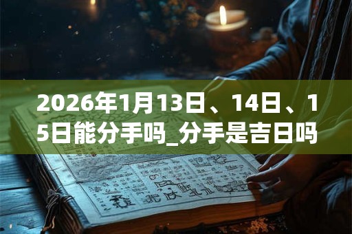 2026年1月13日、14日、15日能分手吗_分手是吉日吗 2026年1月13日、14日、15日能分手吗_分手是吉日吗