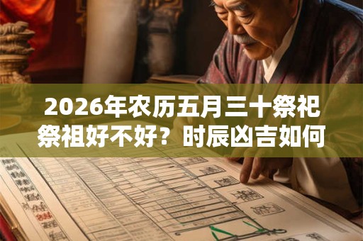 2026年农历五月三十祭祀祭祖好不好？时辰凶吉如何？