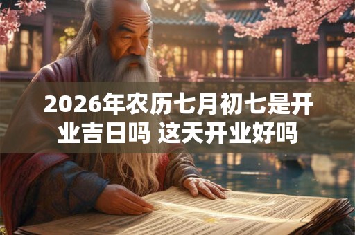 2026年农历七月初七是开业吉日吗 这天开业好吗
