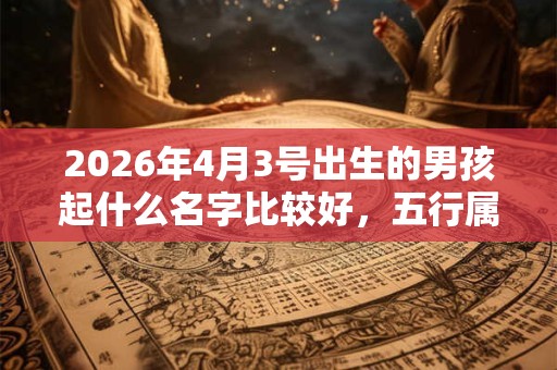2026年4月3号出生的男孩起什么名字比较好,五行属什么 2026年4月3号出生的男孩起什么名字比较好,五行属什么